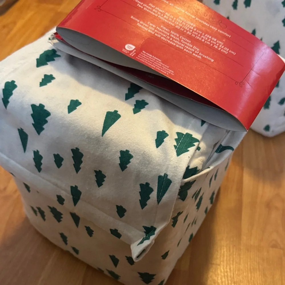 NEW Queen 400 Thread Count Christmas Performance Sheet Set Winter tree Scene‎